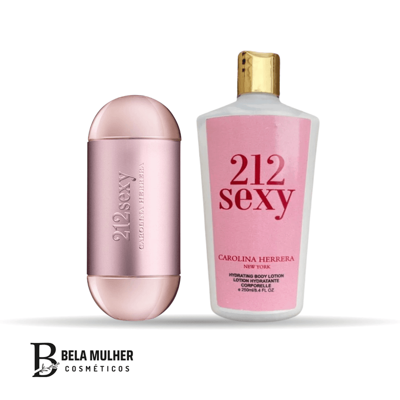 ( Kit 212 Sexy ) Perfume e Hidratante – 100ml e 250ml | Feminino - Bela Mulher Cosméticos